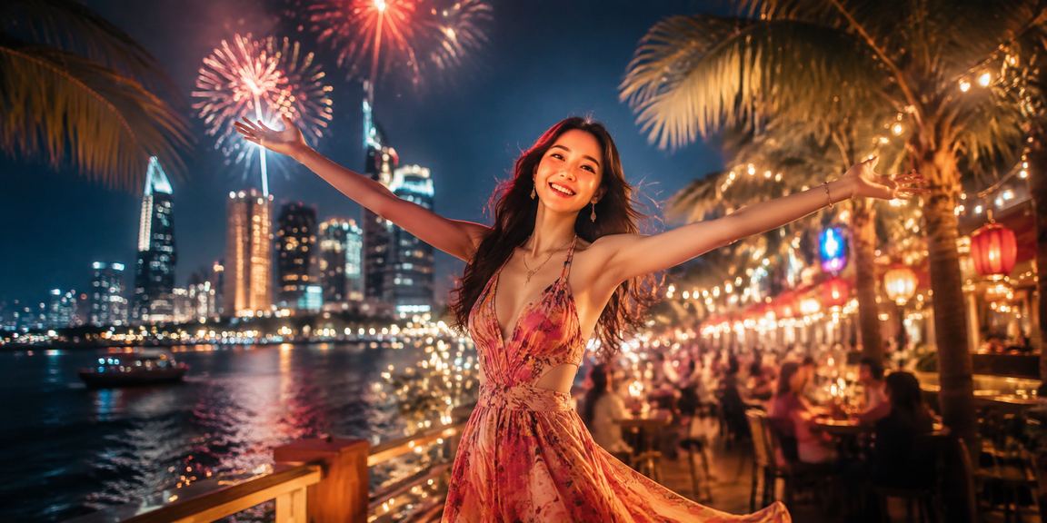 Khách hàng tham gia đăng ký và nhận thưởng ở hội chợ đêm tại TP Hồ Chí Minh